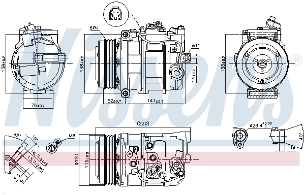 Compressor, air conditioning ** FIRST FIT ** 890379