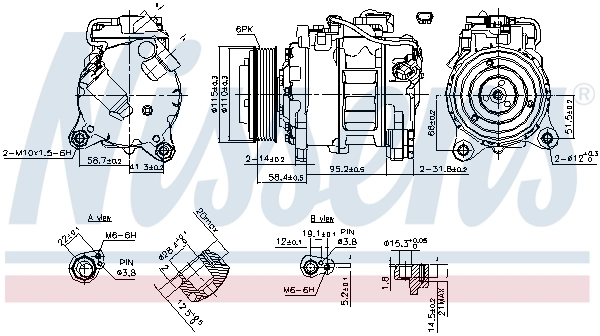 Compressor, air conditioning ** FIRST FIT ** 890622