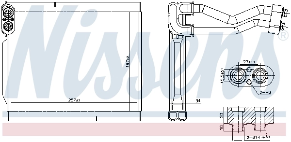 NISSENS 92380 Evaporator, air conditioning