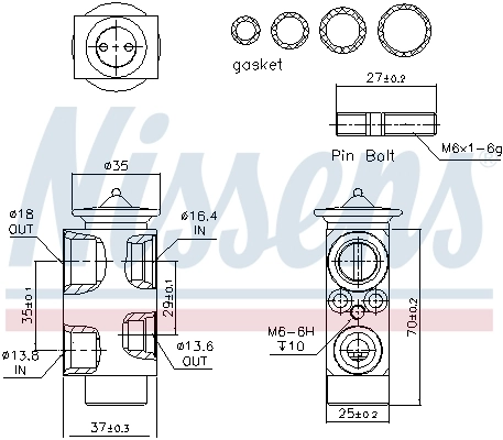 Expansion Valve, air conditioning ** FIRST FIT ** 999251