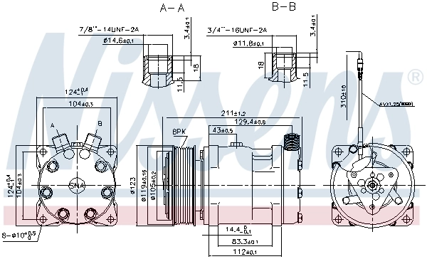 Compressor, air conditioning ** FIRST FIT ** 89632