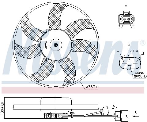 Fan, engine cooling 85678