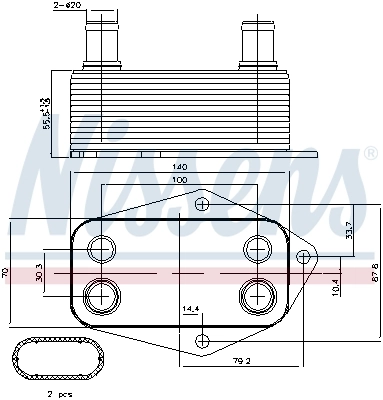 Oil Cooler, engine oil ** FIRST FIT ** 90675