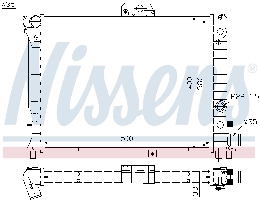 NISSENS 64049 Radiator, engine cooling