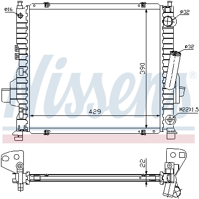 NISSENS 63984 Radiator, engine cooling