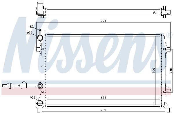 NISSENS 65321 Radiator, engine cooling