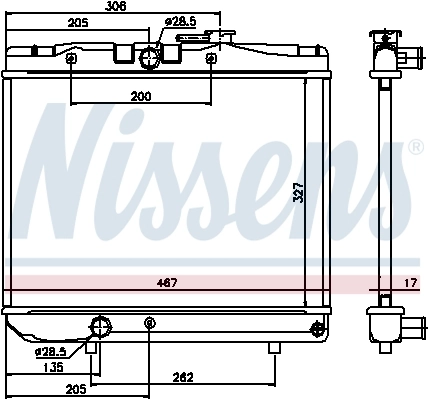 NISSENS 64880 Radiator, engine cooling