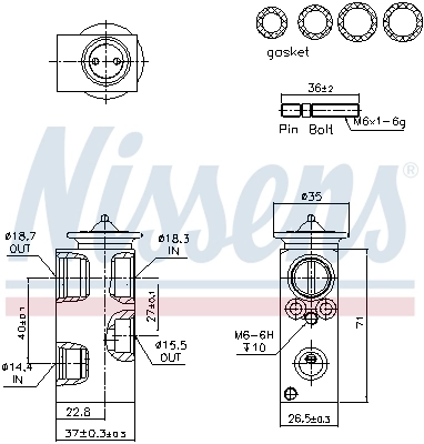 Expansion Valve, air conditioning ** FIRST FIT ** 999393