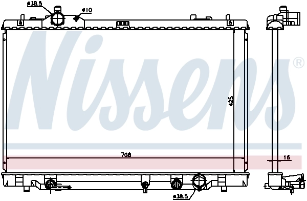 NISSENS 646819 Radiator, engine cooling