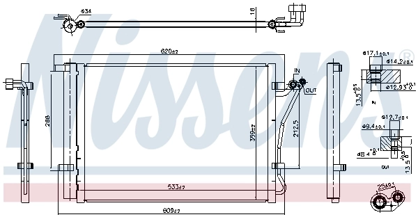 NISSENS 941144 Condenser, air conditioning