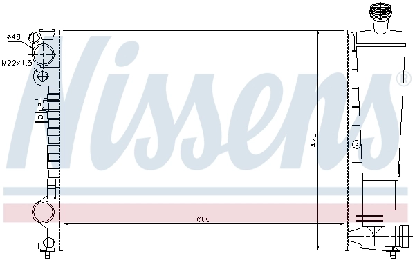 Radiator, engine cooling 61396