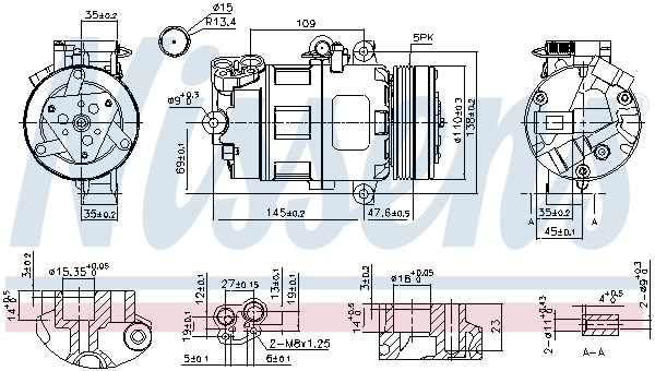 Compressor, air conditioning ** FIRST FIT ** 89422