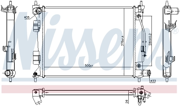 NISSENS 675073 Radiator, engine cooling