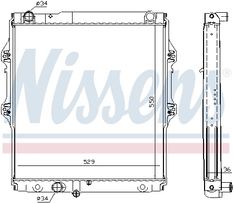 NISSENS 64698 Radiator, engine cooling