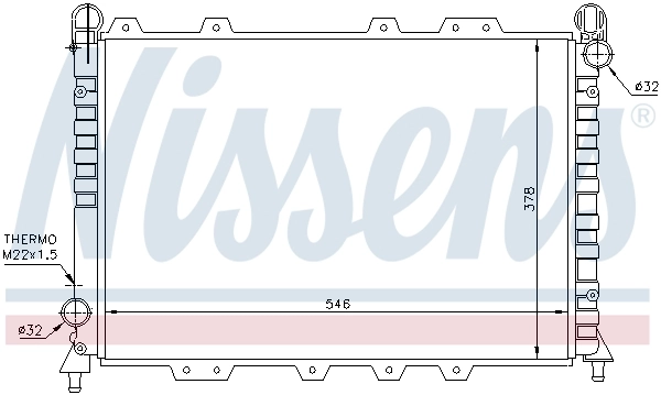 NISSENS 60029 Radiator, engine cooling