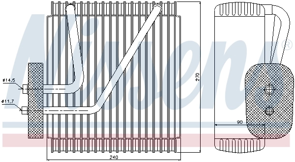 Evaporator, air conditioning 92161