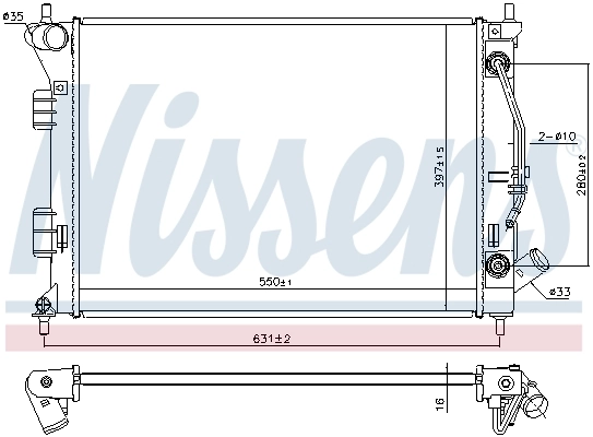 NISSENS 675038 Radiator, engine cooling