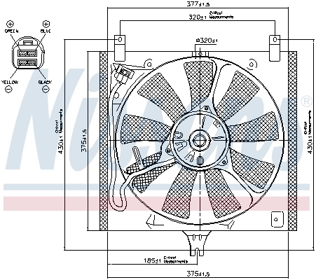 NISSENS 85385 Fan, engine cooling