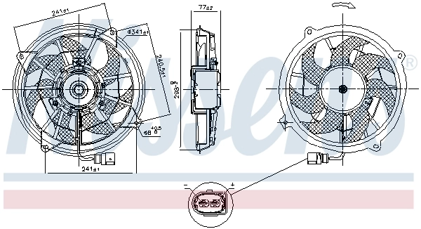 Fan, engine cooling 85909