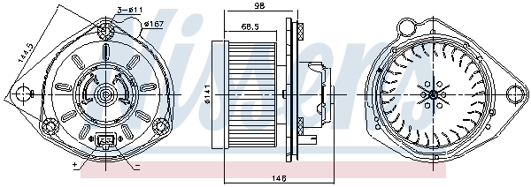 NISSENS 87168 Interior Blower