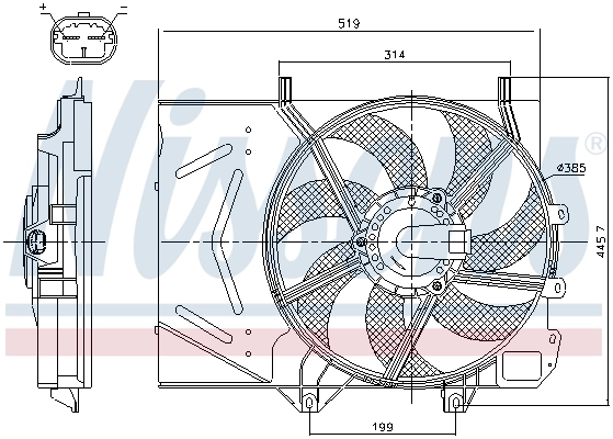 Fan, engine cooling 85986