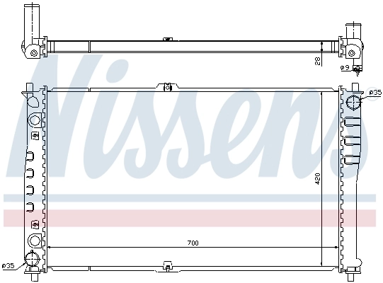 NISSENS 66618 Radiator, engine cooling