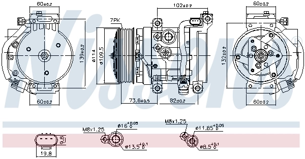NISSENS 890875 Compressor, air conditioning
