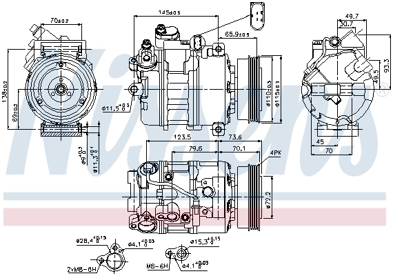 Compressor, air conditioning ** FIRST FIT ** 89073