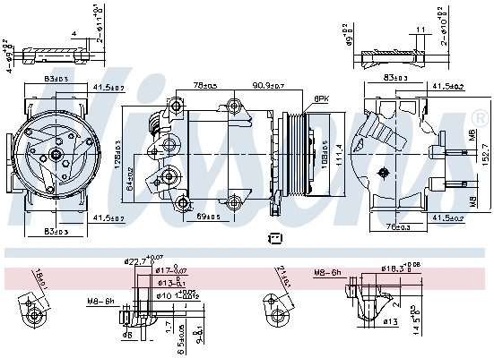 Compressor, air conditioning ** FIRST FIT ** 890321