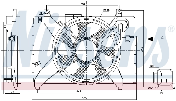 NISSENS 85895 Fan, engine cooling