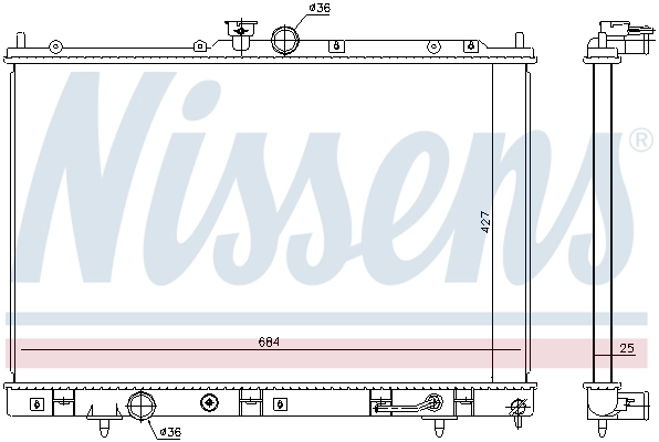 NISSENS 628973 Radiator, engine cooling