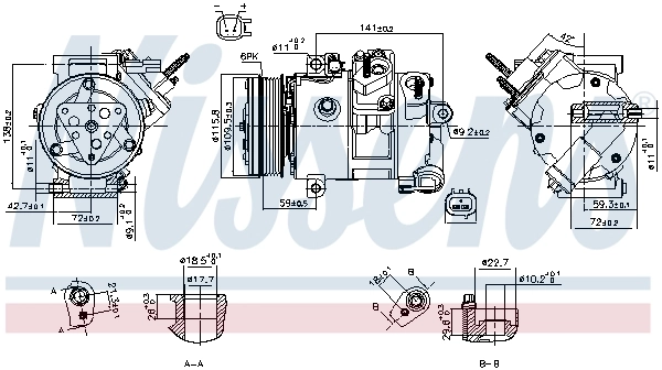 Compressor, air conditioning ** FIRST FIT ** 890772