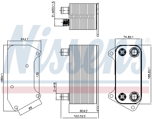 NISSENS 90792 Oil Cooler, automatic transmission