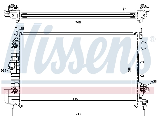 NISSENS 63113A Radiator, engine cooling