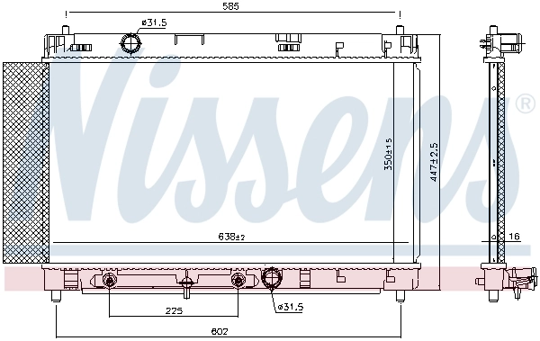 Radiator, engine cooling 646942