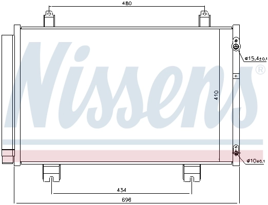 NISSENS 940434 Condenser, air conditioning