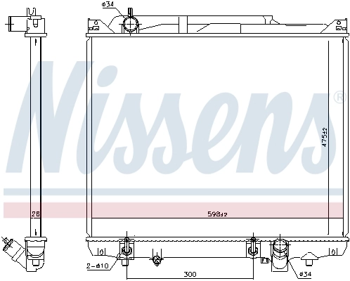 Radiator, engine cooling 641776