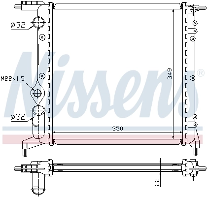 Radiator, engine cooling 639261