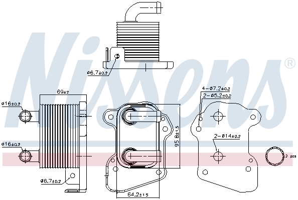 Oil Cooler, engine oil ** FIRST FIT ** 90978