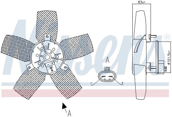 NISSENS 85885 Fan, engine cooling