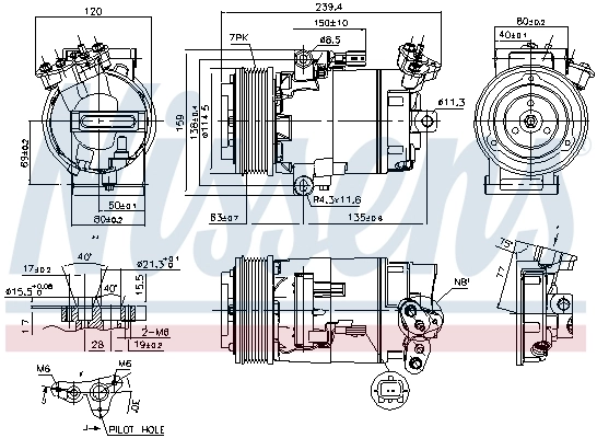 Compressor, air conditioning ** FIRST FIT ** 89346