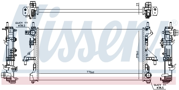 Radiator, engine cooling 63568