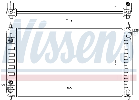 NISSENS 68762 Radiator, engine cooling