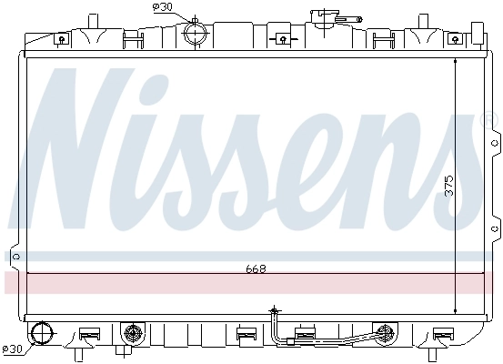 Radiator, engine cooling 66649