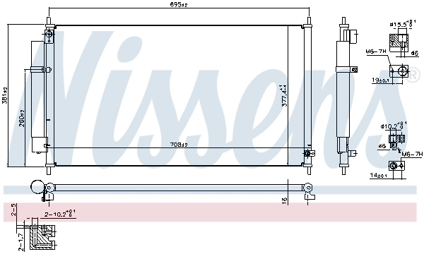 NISSENS 940502 Condenser, air conditioning