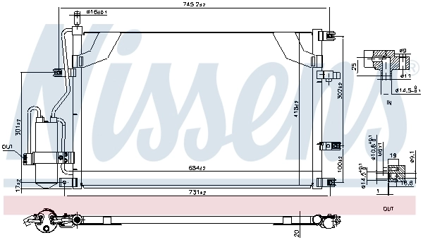 Condenser, air conditioning ** FIRST FIT ** 94525