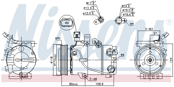 Compressor, air conditioning ** FIRST FIT ** 890243