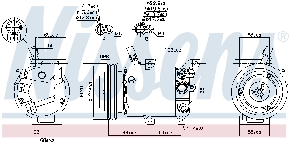 Compressor, air conditioning ** FIRST FIT ** 890176