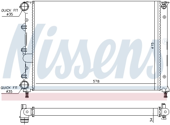 NISSENS 60071 Radiator, engine cooling