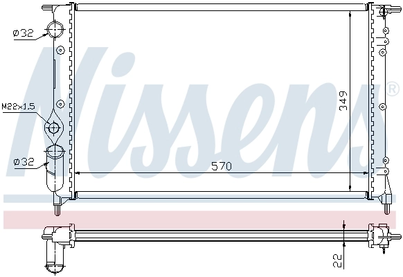 NISSENS 63925 Radiator, engine cooling